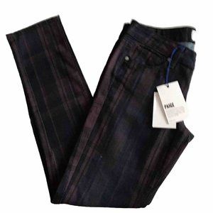 PAIGE Plaid‎ Skinny Jeans Size 26
